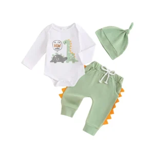 Boys Dinosaur Print Outfit--3 Pieces