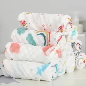 Muslin Baby Washcloth--5 Pieces
