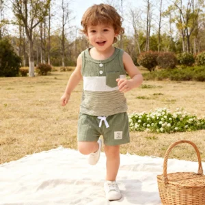 Boys Summer Elastic Waist Shorts Outfits