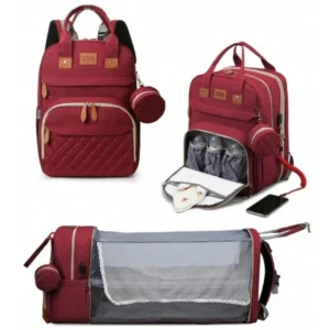 Large Diaper Bag with Changing Station & Insulated Pockets