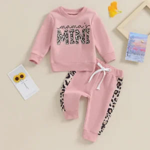 0-3Y Baby Girls Leopard Print Pants Set