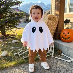 Baby Ghost Cloak--Hooded Halloween Costume