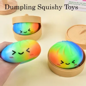 Rainbow Color Dumpling Squishy Toy
