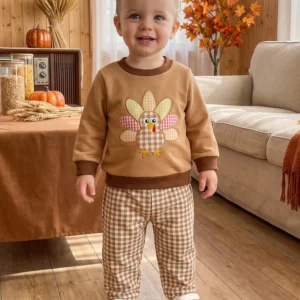 Baby /Toddler Thanksgiving Plaid Pants Outfit